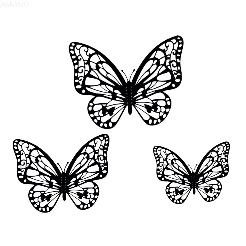 ELMAS 12Pcs 3D Butterfly Wall Stickers Home Decor Set - Al Masam Stationery LLC