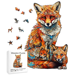 ELMAS Wooden Puzzle Gifts - Cat & Peacock Intelligence Game - Al Masam Stationery LLC
