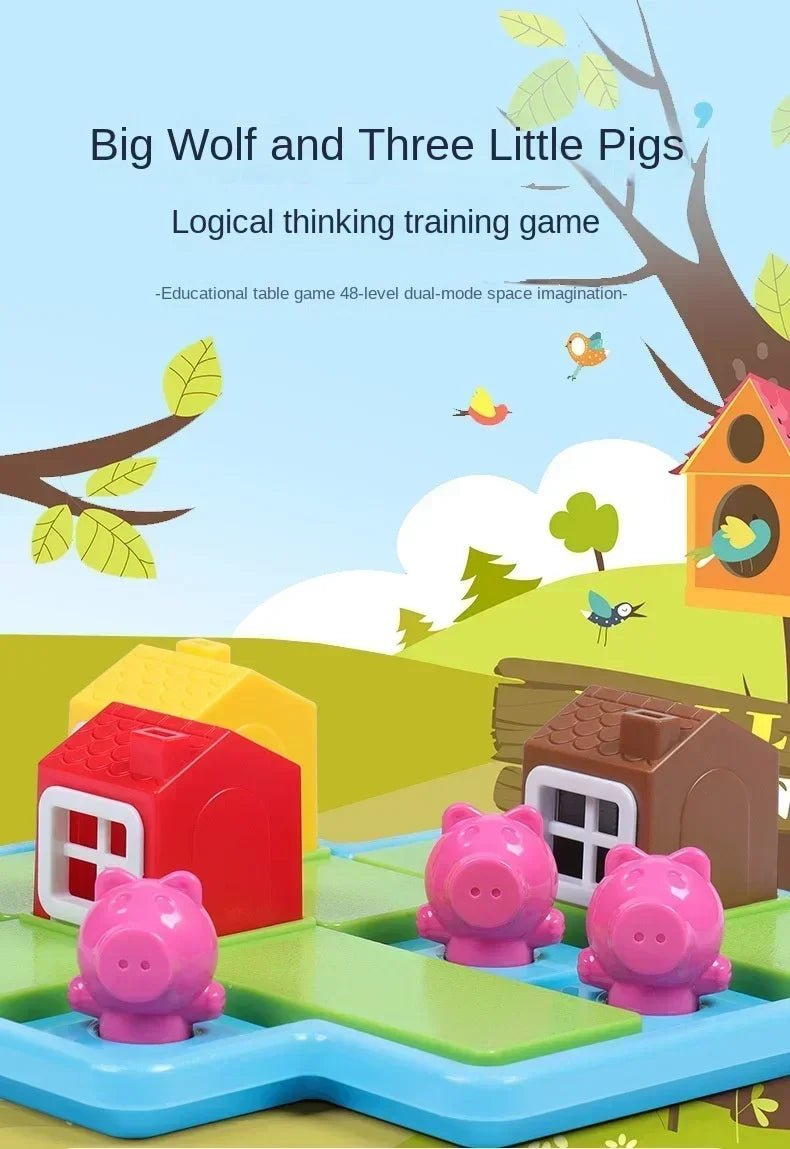 ELMAS Three Little Pigs Smart Hide Seek Game for Kids - Al Masam Stationery LLC