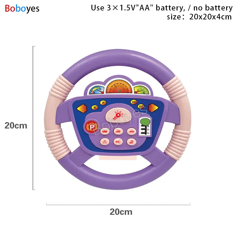 ELMAS Infant Shining Electric Steering Wheel Toy for Kids - Al Masam Stationery LLC