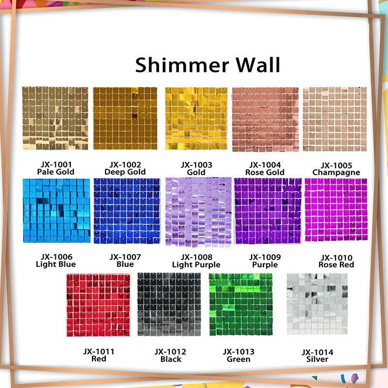 ELMAS 24 Pcs Shimmer Sequin Backdrop Blue Black Decor - Al Masam Stationery LLC