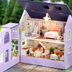 ELMAS Creative DIY Wooden Dollhouse for Kids’ Fun