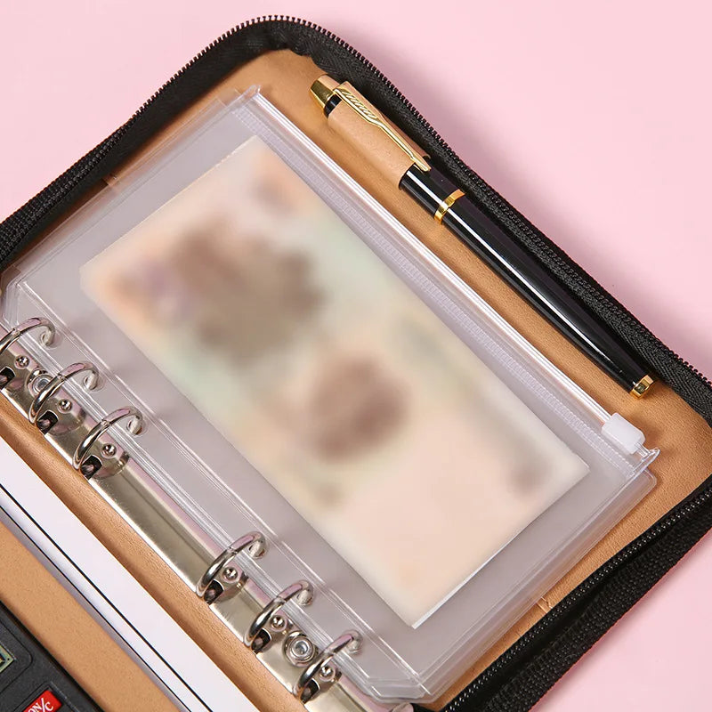 ELMAS Stylish A6 Leather Binder Planner with Calculator - Al Masam Stationery LLC