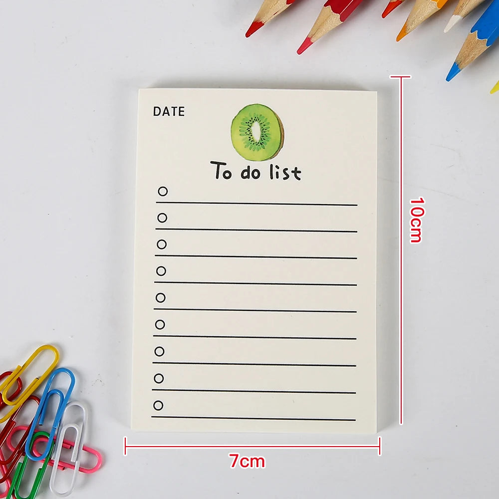 ELMAS Simple Memo Pad Tearable Kawaii Fruit Notes - Al Masam Stationery LLC
