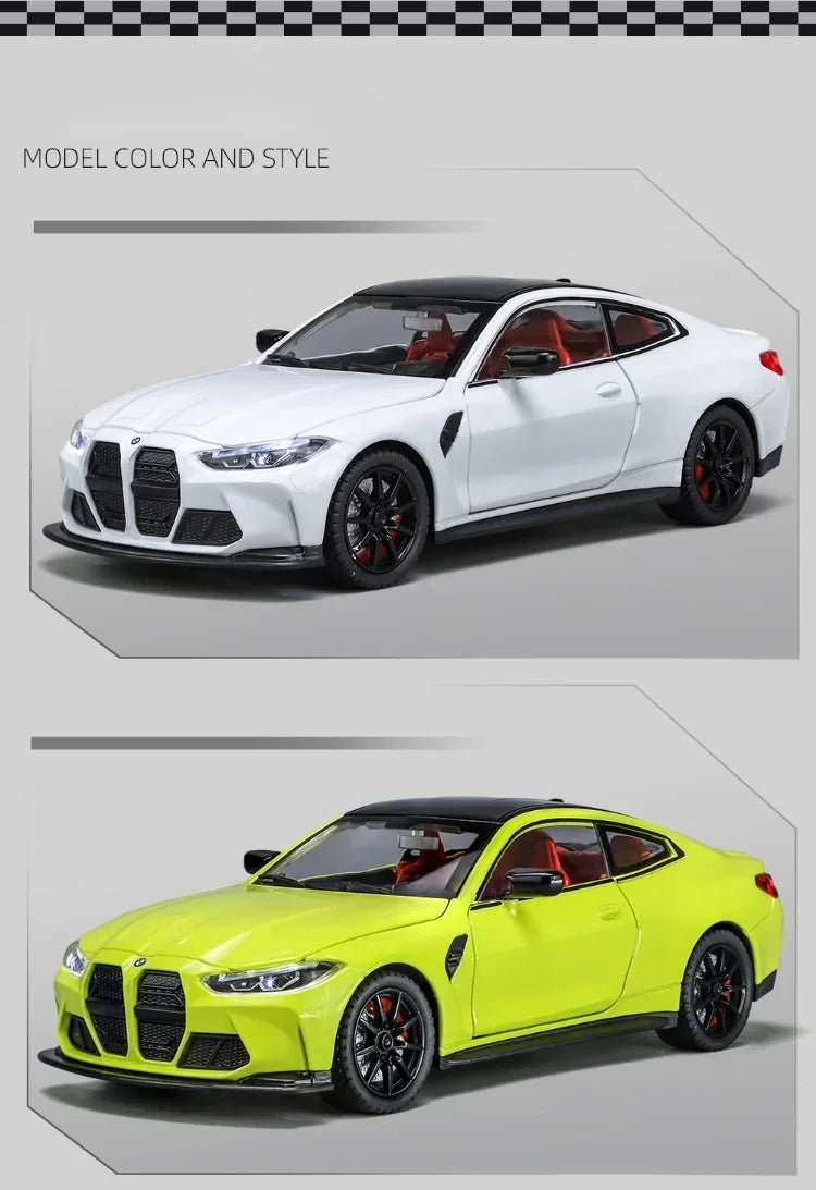 ELMAS BMW M4 Alloy 1:24 Scale Diecast Toy Car Gift - Al Masam Stationery LLC