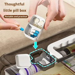 ELMAS 1pc White Large Capacity Medicine Box For Home Storage - Al Masam Stationery LLC