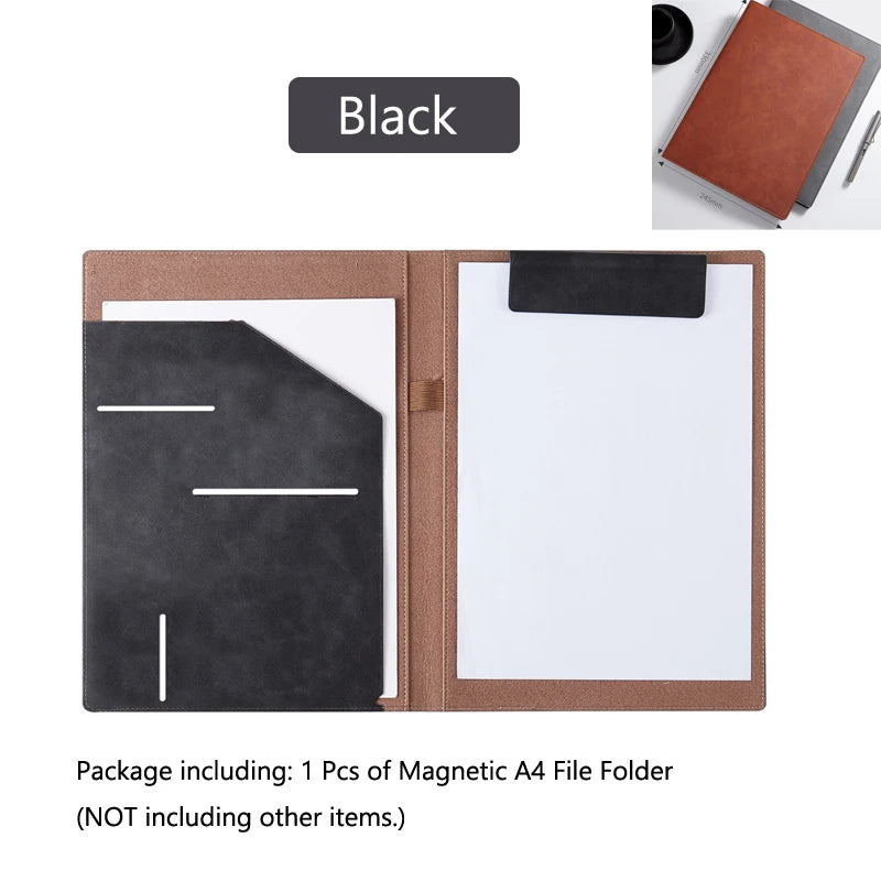 ELMAS Executive A4 Leather Padfolio Organizer Clipboard - Al Masam Stationery LLC