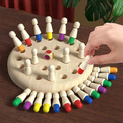 ELMAS Wooden Memory Match Stick Chess Game for Kids