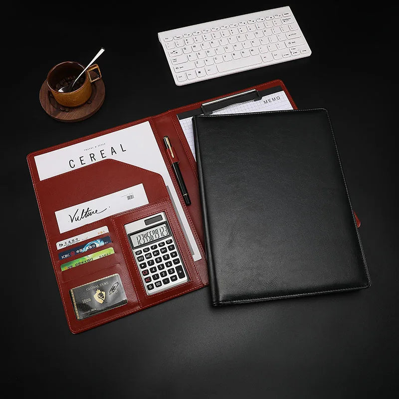 ELMAS Professional PU Leather Portfolio Organizer - Al Masam Stationery LLC