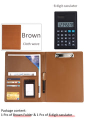 ELMAS Premium A4 PU Leather Clipboard Organizer - Al Masam Stationery LLC