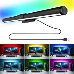 ELMAS Eye-Care LED Desk Lamp with Dimmable Monitor Light Bar