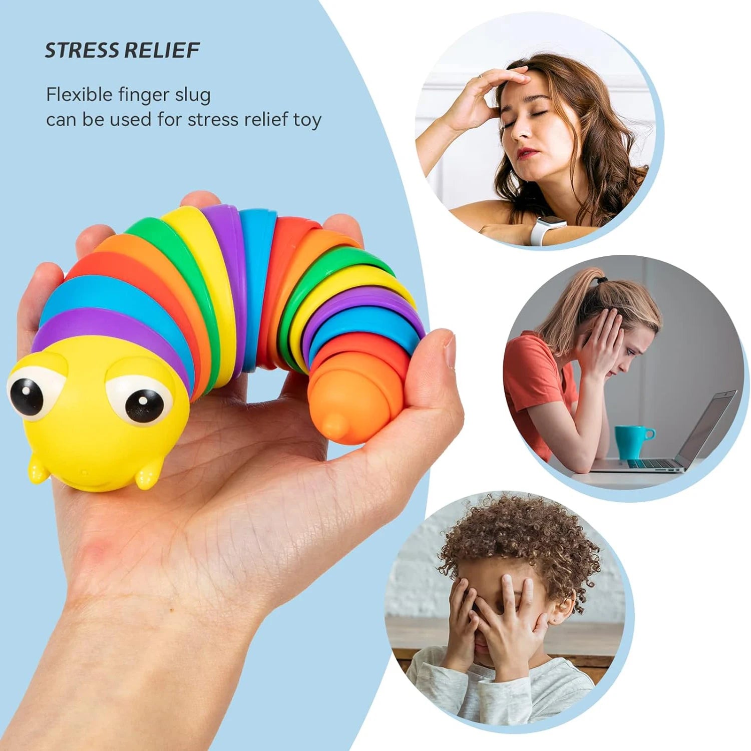 ELMAS Cevioce Fidget Slug Toy 2-Piece Set for Stress Relief - Al Masam Stationery LLC