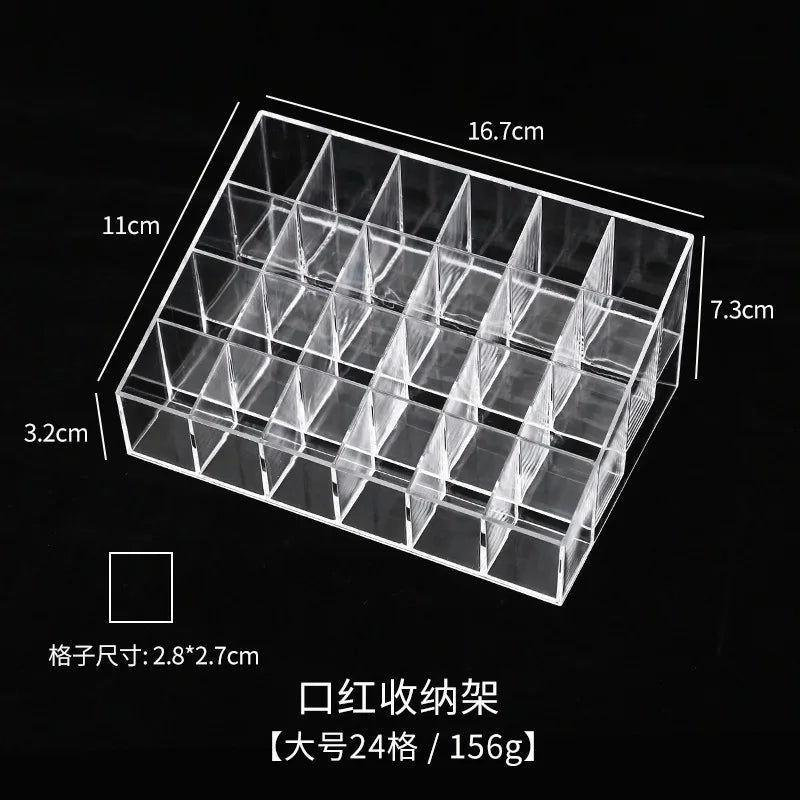 ELMAS Clear 24 Slots Makeup Display Stand Organizer - Al Masam Stationery LLC
