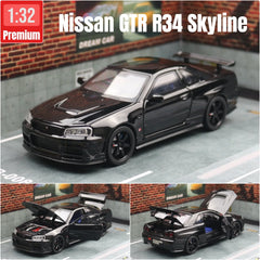 ELMAS 1/32 Nissan Skyline GTR R34 JDM Diecast Toy Car - Al Masam Stationery LLC