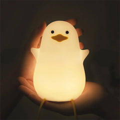 ELMAS Adorable Duck Kids Night Light with Timer & USB