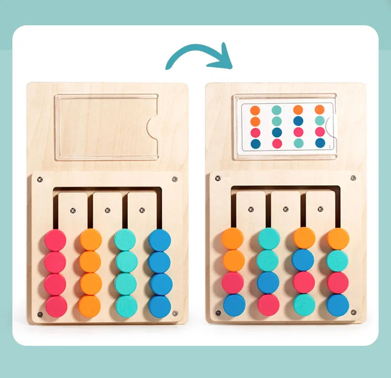 ELMAS Montessori Wooden Color Shape Matching Game Board - Al Masam Stationery LLC