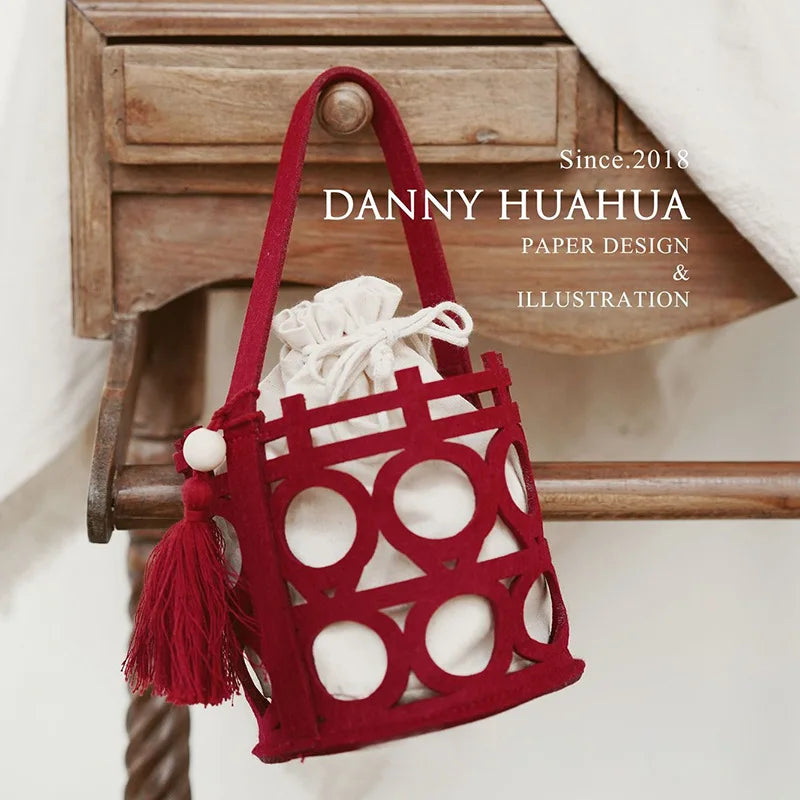 ELMAS Fashionable Hollow Wedding Gift Bag Handheld Storage - Al Masam Stationery LLC