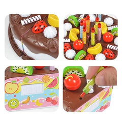 ELMAS Fun 37Pcs DIY Birthday Cake & Fruit Playset