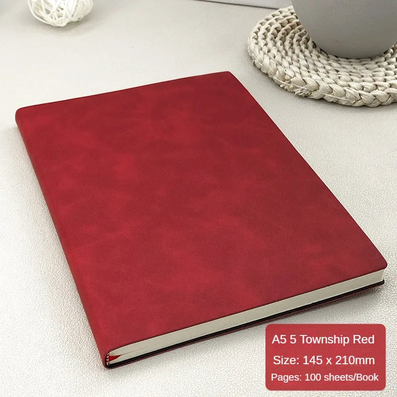 ELMAS A5 Leather Book Skin Notepad for Business Use - Al Masam Stationery LLC