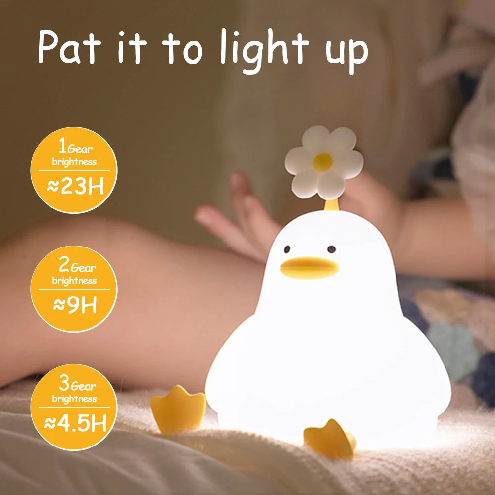 ELMAS Adorable Duck Kids Night Light with Timer & USB - Al Masam Stationery LLC
