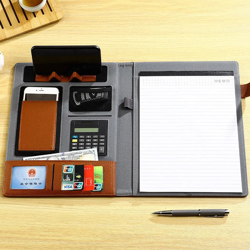 ELMAS Executive Leather Padfolio & Organizer Portfolio - Al Masam Stationery LLC