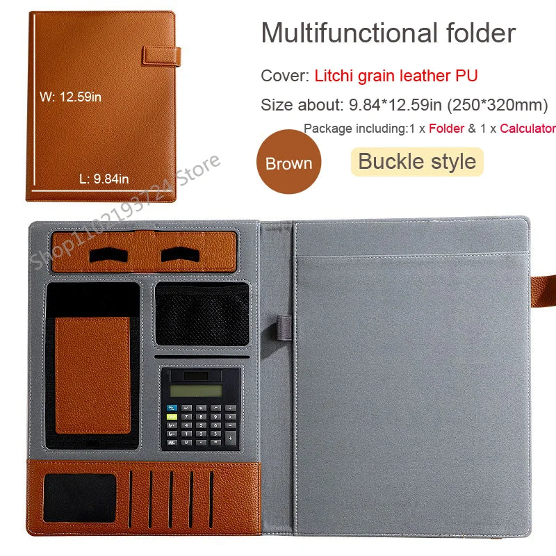 ELMAS Executive Leather Padfolio & Organizer Portfolio - Al Masam Stationery LLC