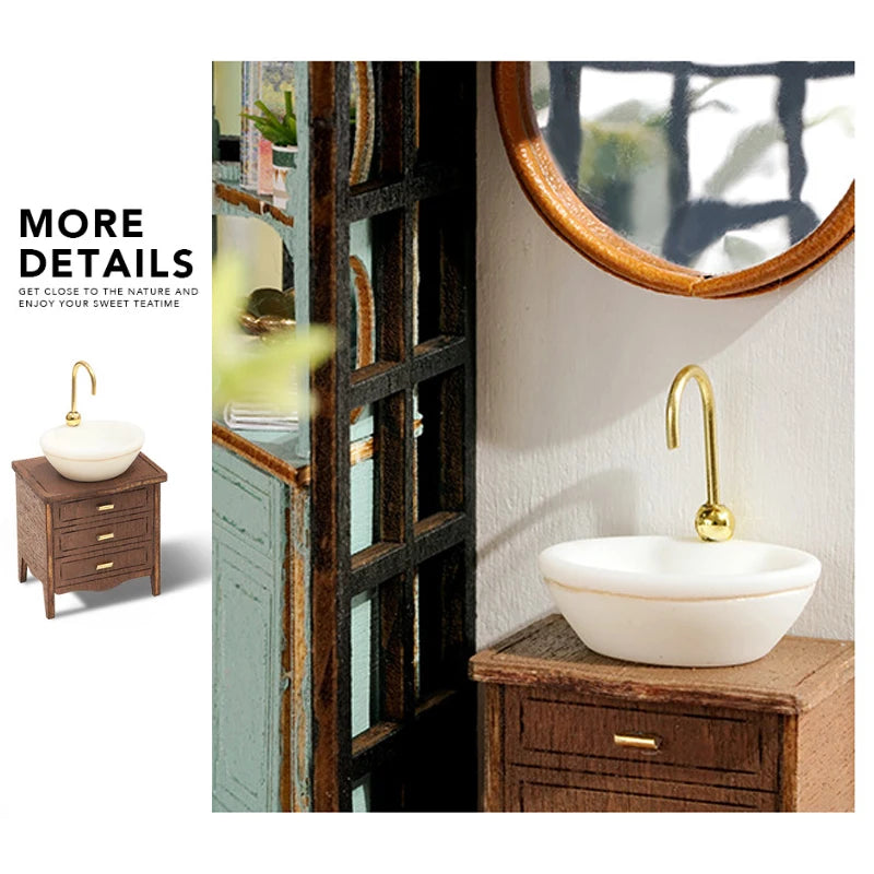 ELMAS Creative 3D Wooden Dollhouse Puzzle Kit - Al Masam Stationery LLC