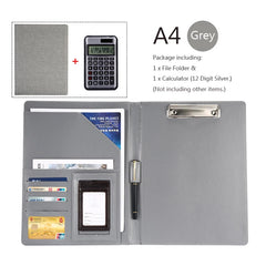 ELMAS Premium A4 PU Leather Clipboard Organizer - Al Masam Stationery LLC