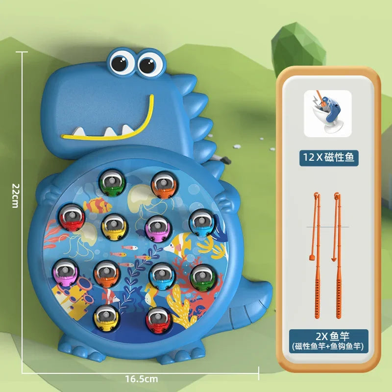 ELMAS Dinosaur Magnetic Fishing Game for Kids Fun Learning - Al Masam Stationery LLC