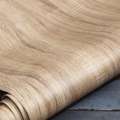 ELMAS Retro Faux Wood Waterproof Vinyl Wallpaper Roll - Al Masam Stationery LLC
