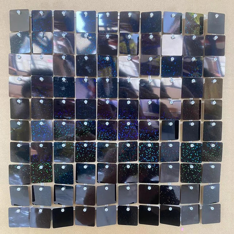 ELMAS 24 Pcs Shimmer Sequin Backdrop Blue Black Decor - Al Masam Stationery LLC