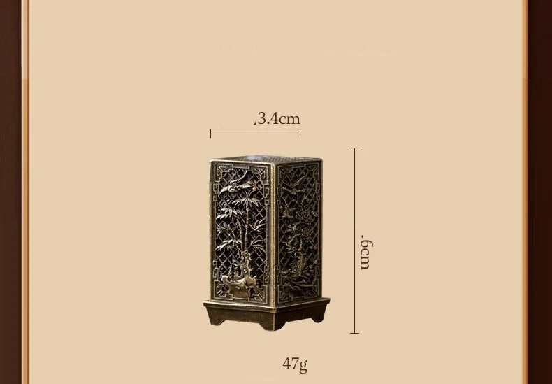 ELMAS Elegant Square Incense Burner for Home Aromatherapy - Al Masam Stationery LLC