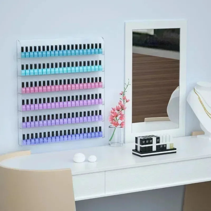 ELMAS 2/4/6 Layer Nail Polish Display Rack Acrylic Holder - Al Masam Stationery LLC