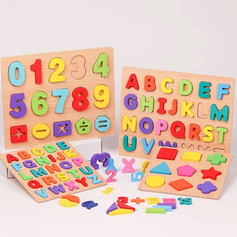 ELMAS Montessori Baby Wooden Puzzle Toys for 2-3 Years - Al Masam Stationery LLC