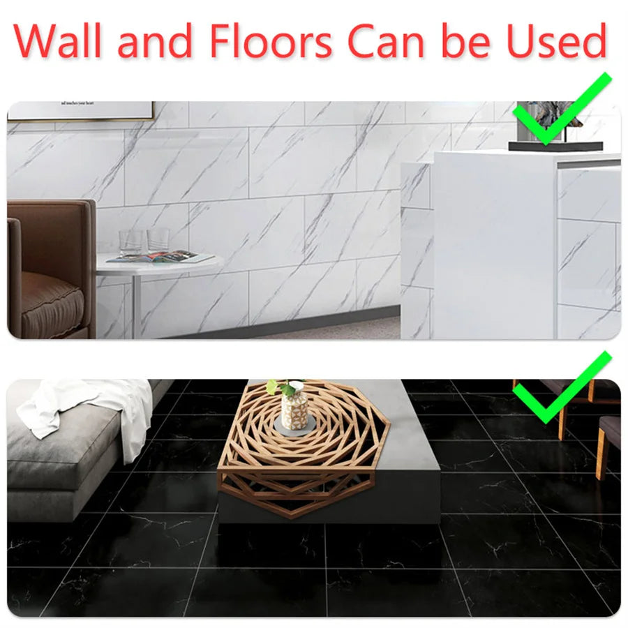 ELMAS 10pcs Waterproof Marble Floor Stickers Decor - Al Masam Stationery LLC