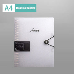 ELMAS Stylish Transparent Loose Leaf Notebook Binder