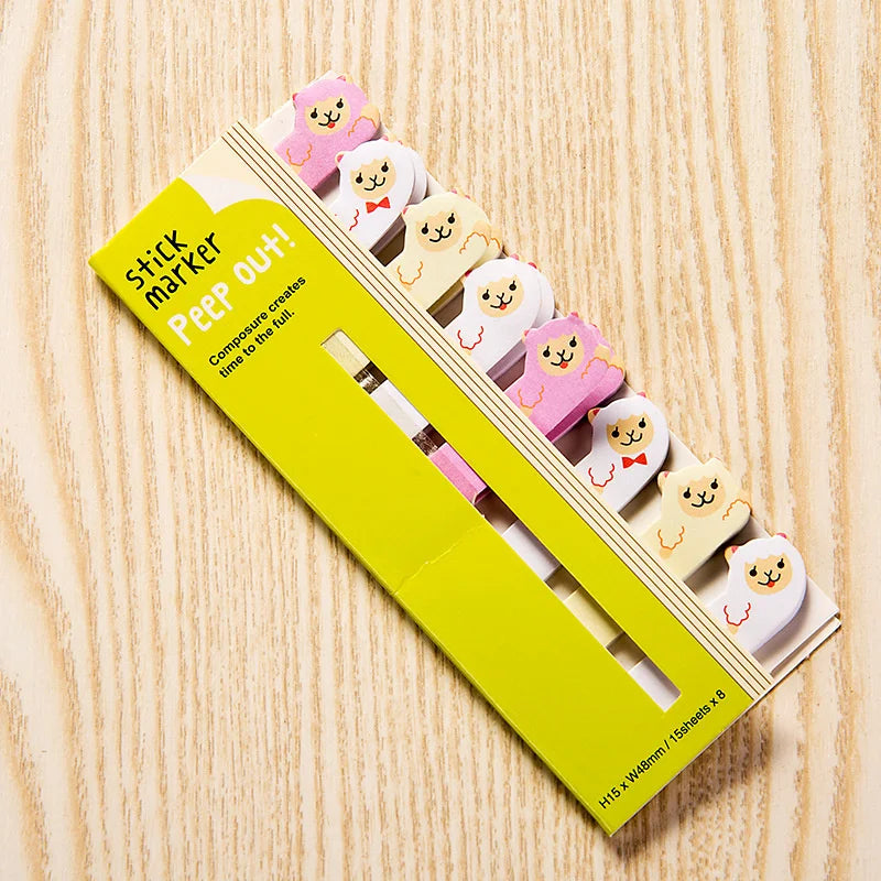 ELMAS Cute Cartoon Animal Sticky Notes & Memo Pad Set - Al Masam Stationery LLC