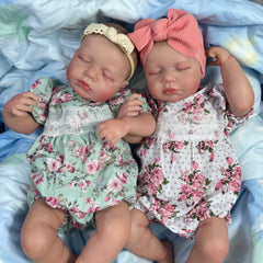 ELMAS Lifelike LouLou Twins 50CM Reborn Baby Dolls for Girls - Al Masam Stationery LLC