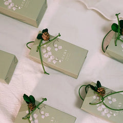 ELMAS Elegant Square Gift Bags With Artificial Flower - Al Masam Stationery LLC
