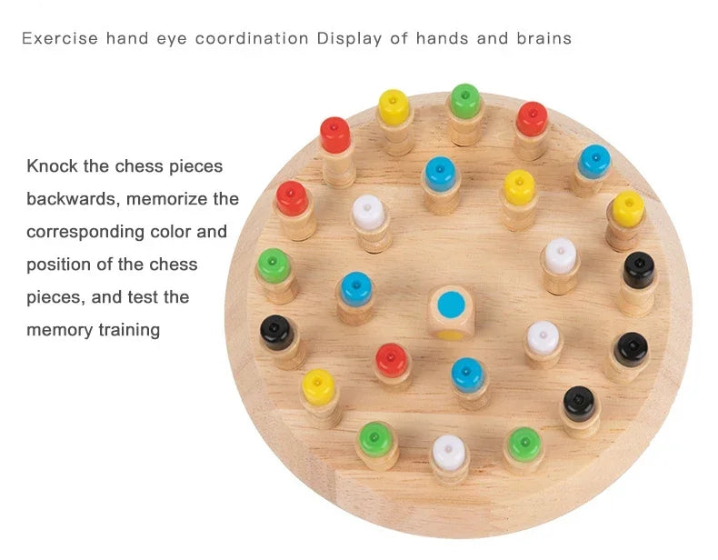 ELMAS Wooden Memory Match Stick Chess Game for Kids - Al Masam Stationery LLC