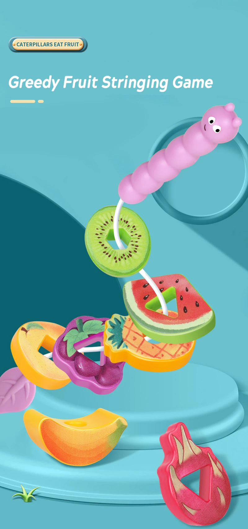 ELMAS Fruit Shape Montessori Threading Toys for Kids - Al Masam Stationery LLC