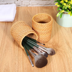 ELMAS Creative Rattan Handmade Pen Holders - 2pcs Set