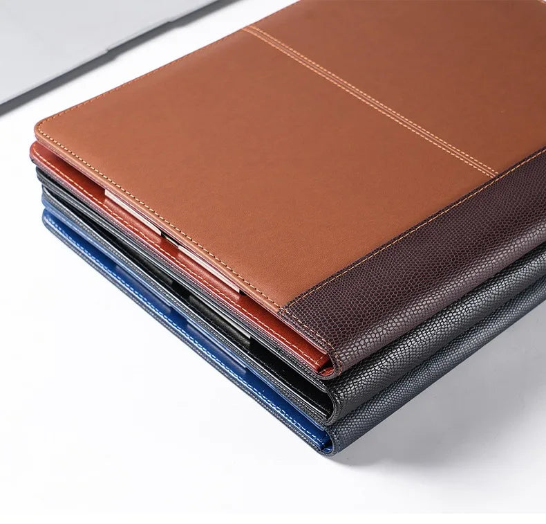 ELMAS Premium Leather A4 Portfolio Organizer - Black - Al Masam Stationery LLC