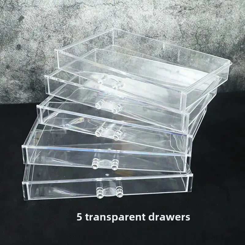 ELMAS Large Capacity Acrylic Cosmetic Storage Box Organizer - Al Masam Stationery LLC