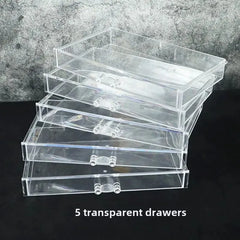 ELMAS Large Capacity Acrylic Cosmetic Storage Box Organizer - Al Masam Stationery LLC