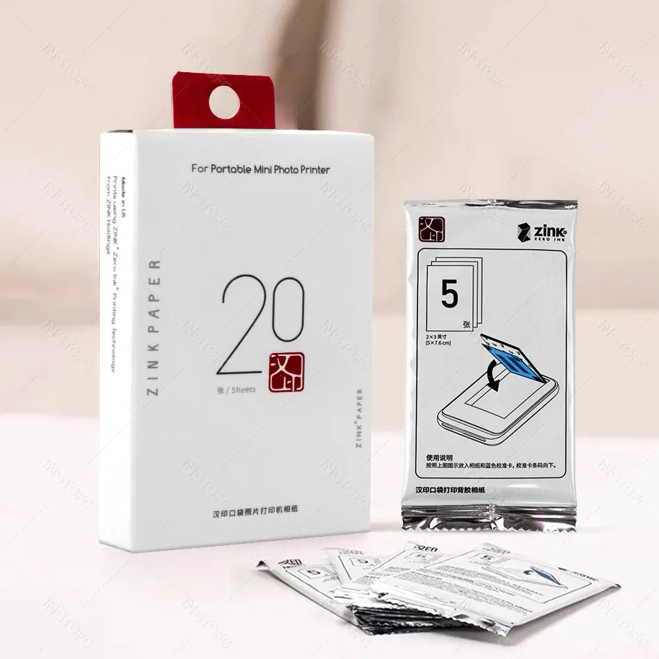 ELMAS Portable Bluetooth Mini Photo Printer for 2x3 Sticky Prints - Al Masam Stationery LLC