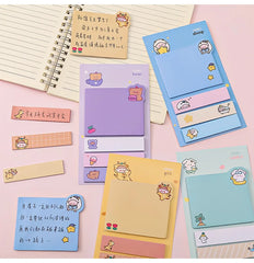 ELMAS Cute Kawaii Animal Sticky Notes & Memo Pad Set