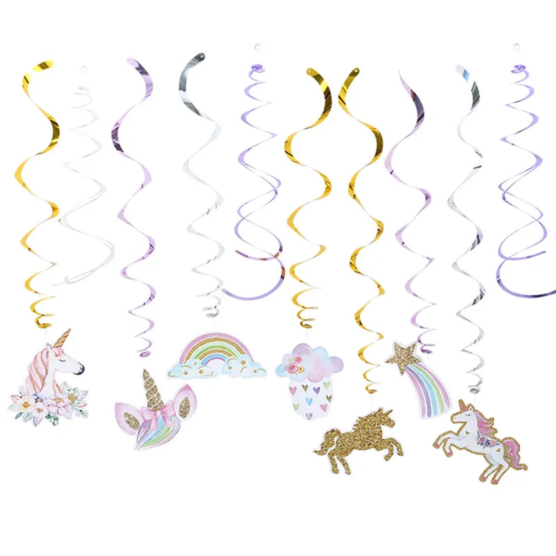 ELMAS Magical Unicorn Birthday Banner Garland Decor - Al Masam Stationery LLC
