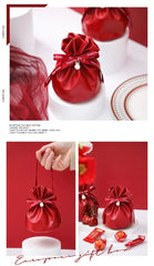 ELMAS Shrinked Leather Candy Bag Wedding Favors Gifts - Al Masam Stationery LLC