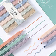 ELMAS Kawaii Double-Ended Pastel Highlighter Set